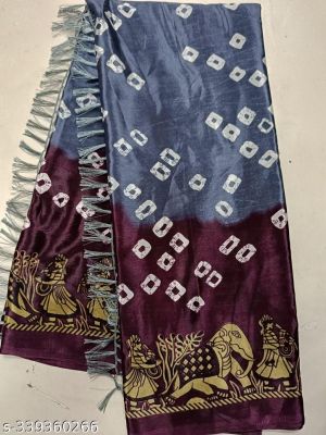 Daily Wear Saree Bandhej Crystal Women Saree Bandhni Bandhej Bandhni Special Saree Patola Saree