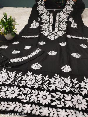 Modal Chikankari Kurti And Plazoo