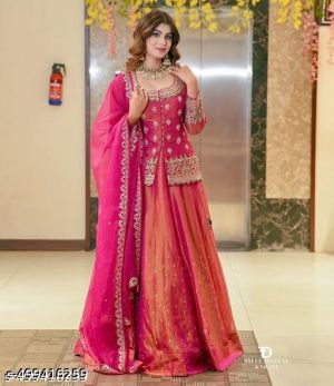 New Designer Party Top Lehenga Dupatta Set