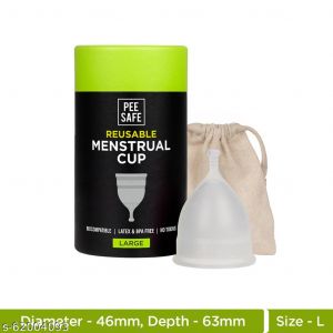 Pee Safe Reusable Menstrual Cup For Women Large Ultra Soft Odour Rash Free 100 Medical Grade Silicone Us Fda Registered