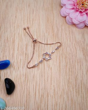 Shyam Enterprise Rose Gold Free Size Braclate For Girls And Women