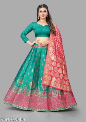 Teal Pink Premium Designer Lehenga Choli