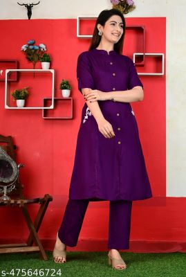 Women A Line Kurta Pant Set