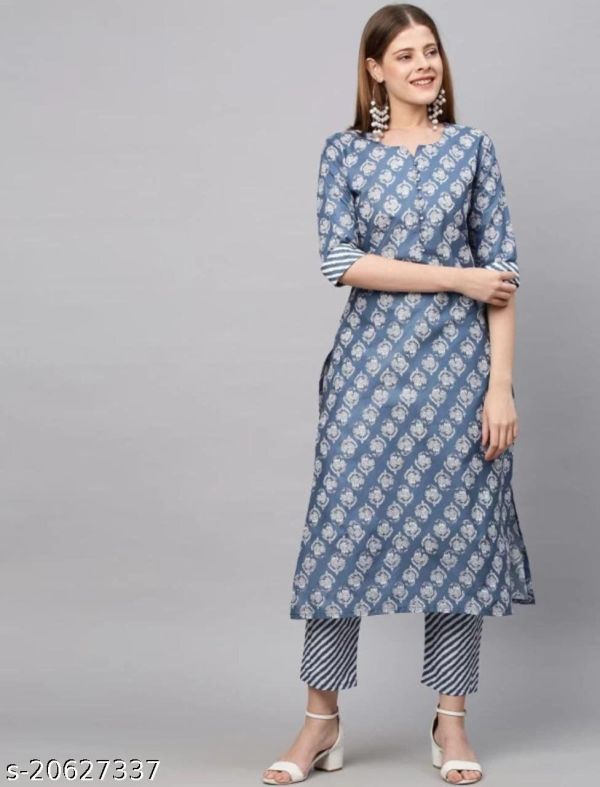 Blue Women's Kurta Pants Set