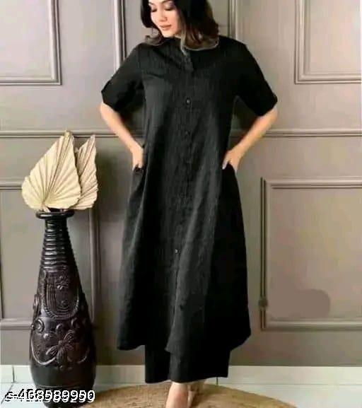 Cotton Khata Co Ord Set Kurta Plazzo