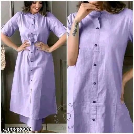Cotton Khata Co Ord Set Kurta Plazzo