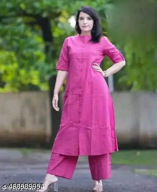 Cotton Khata Co Ord Set Kurta Plazzo