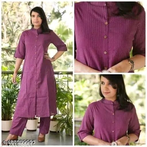 Cotton Khata Co Ord Set Kurta Plazzo