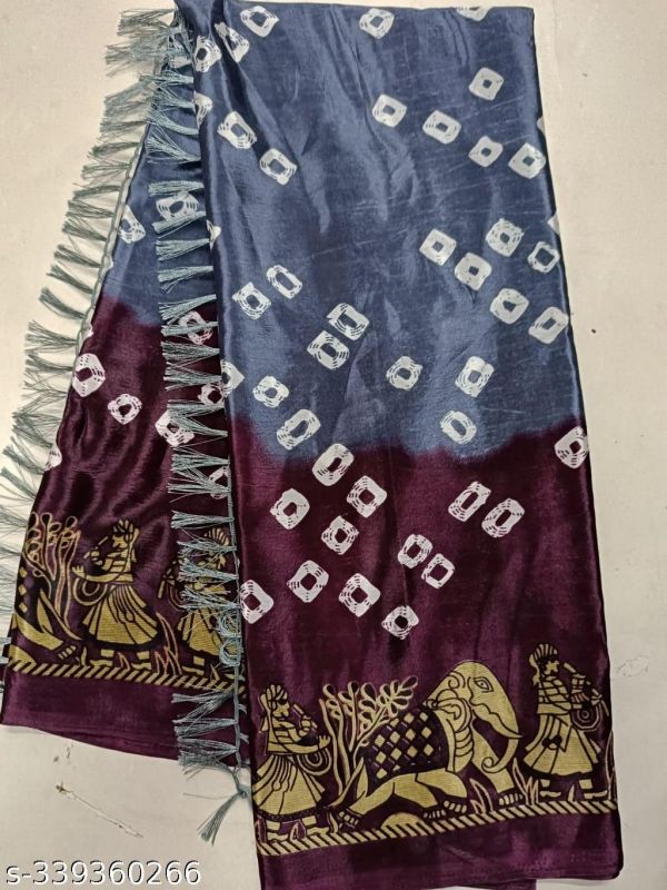 Daily Wear Saree Bandhej Crystal Women Saree Bandhni Bandhej Bandhni Special Saree Patola Saree