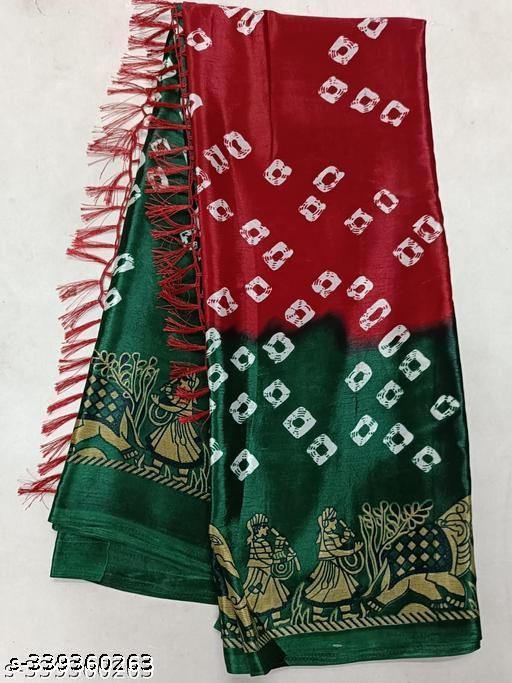 Daily Wear Sareebandhej Crystal Women Saree Bandhni Bandhej Bandhni Special Saree Patola Saree