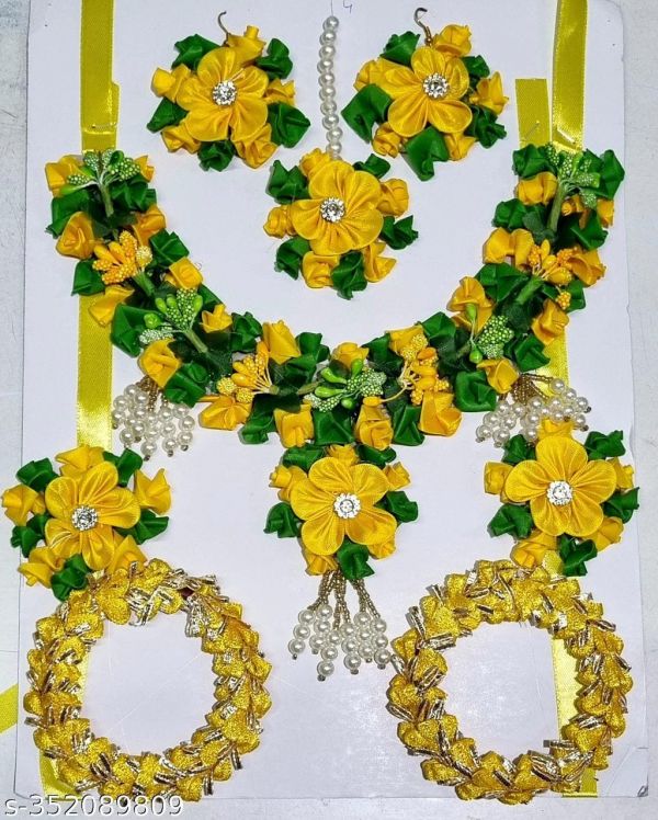 Flower Jewellery for Haldi and Mehendi