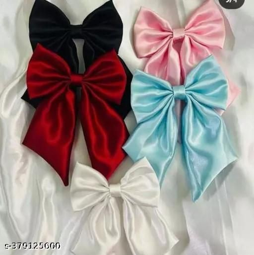 Multicolor Bow Combo Hair Pin Pack Of 5