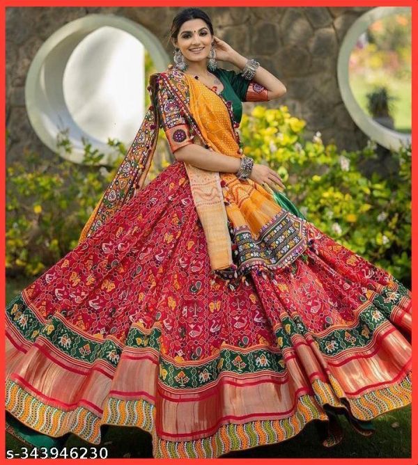 Navratri Special Garba Night Designer Digital Printed With Butter Silk Fabric Lehengabrides Outfitswedding Lehengagift For Herlehenga