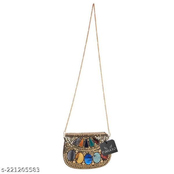 Parato G Rainbow New Metal Style Woman Clutch Sling Bag Party Bag