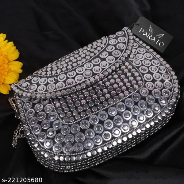Parato New Metal Style Woman Clutch Sling Bag Party Bag