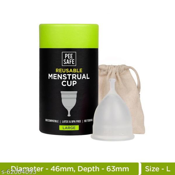 Pee Safe Reusable Menstrual Cup For Women Large Ultra Soft Odour Rash Free 100 Medical Grade Silicone Us Fda Registered