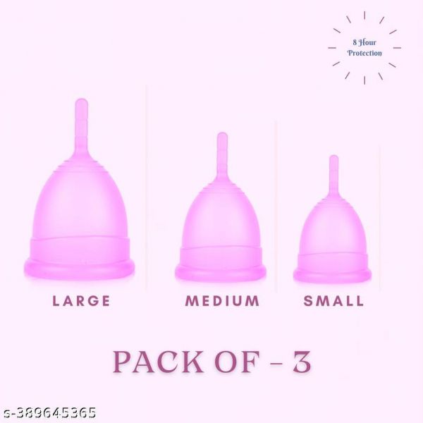 Royattoa Reusable Menstrual Cup Small Medium Large Size Pack Of 3 With Ultra Soft Rash Free No Leakage Protection For Upto 8 10 Hours Free 100 Medical Grade Hygiene Silicone Menstrual Cup For Women