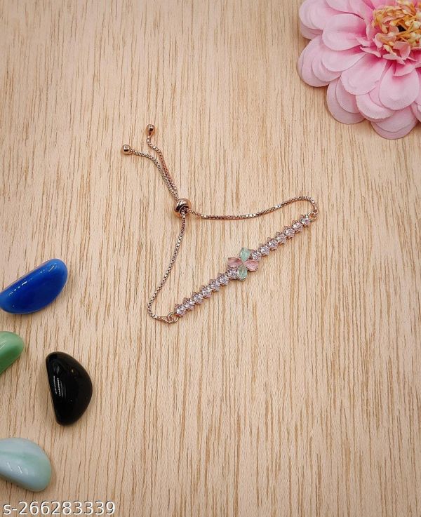 Shyam Enterprise Rose Gold Free Size Braclate For Girls And Women