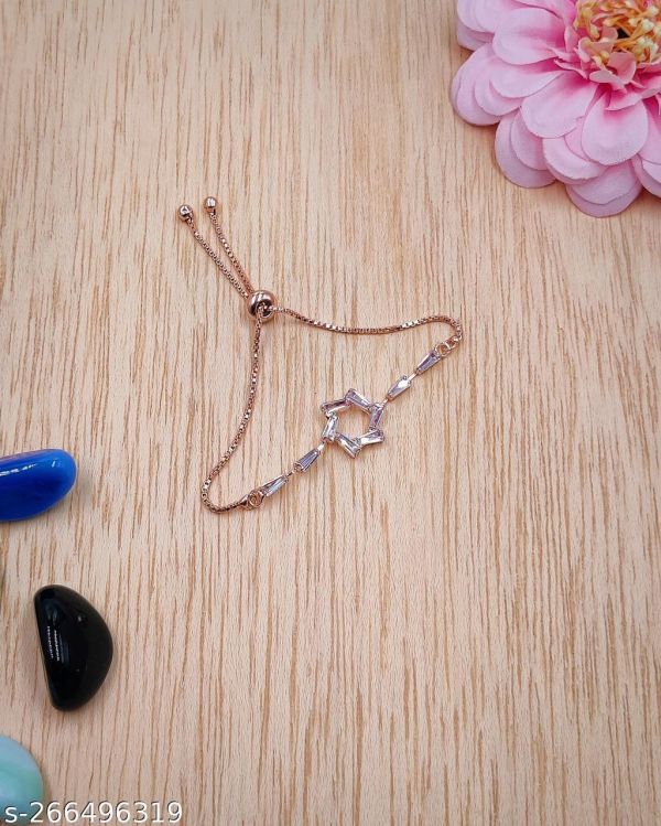 Shyam Enterprise Rose Gold Free Size Braclate For Girls And Women