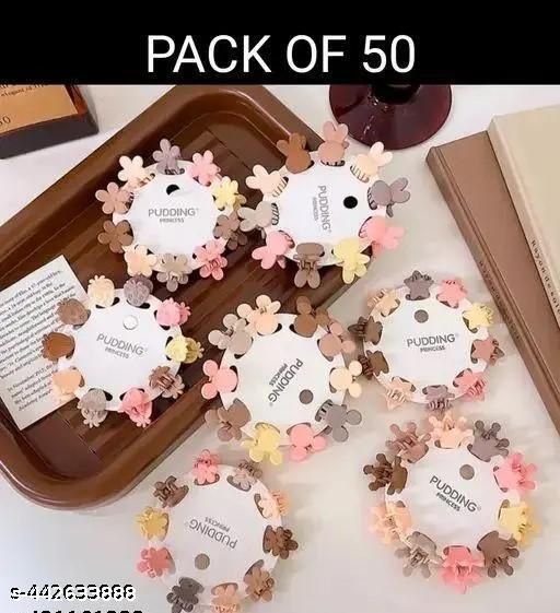 Trendy 50 Pieces Mini Claw Clips Plastic Hair Small Braids Clutchers Hair Accessories For Baby Girls Unique And Gorgeous Appearance Girls Mini Hair Claw