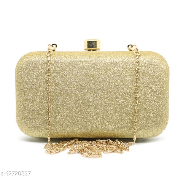 Trendy Womens Golden Resin Clutch