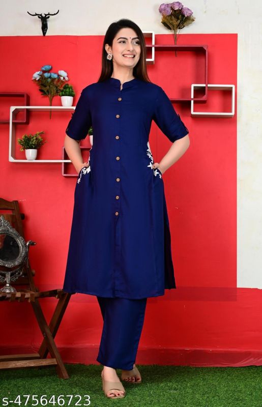 Women A Line Kurta Pant Set