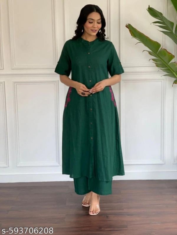 Women A Line Kurta Pant Set