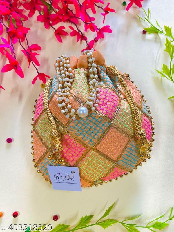 Women Premium Hand Embroidered Potli Bags for wedding,  Women Potli Potly Bags for all occasion