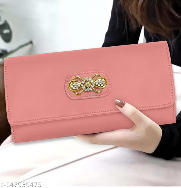 Womens And Girls Synthetic Pu Leather Mobile Hand Clutch Handbag Handwallet Purses