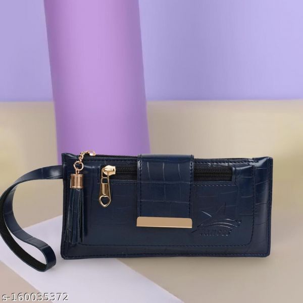 Womens Trending Crocodile Clutches Stylish Fashionable Clutch For Casual Wear Occasion Wear Party Wear Blue