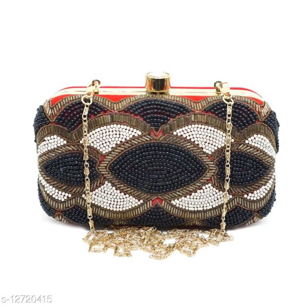 Zari Embroidery Womens Clutch For Wedding And Parties